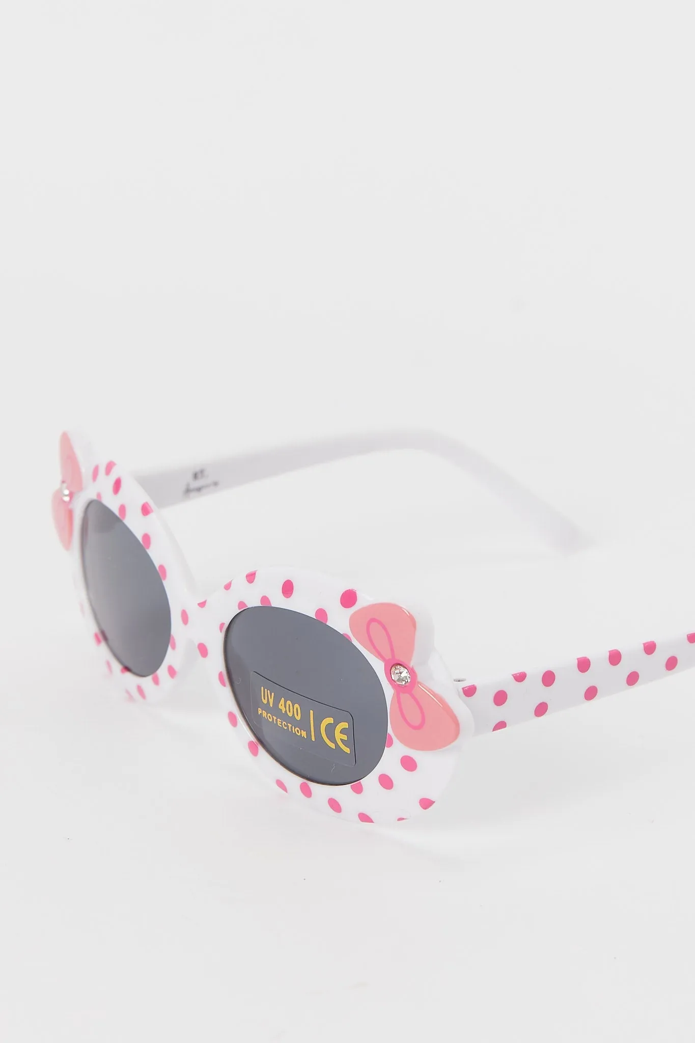 Girls Black And White Polka Dots Oversize Sunglasses